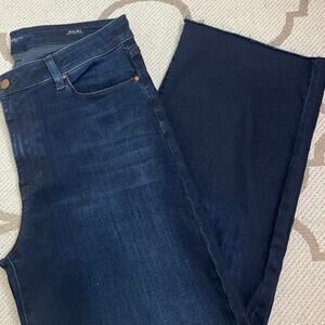 Fidelity Denim Malibu High wide crop raw hem Venetian Blue Jeans, size 31